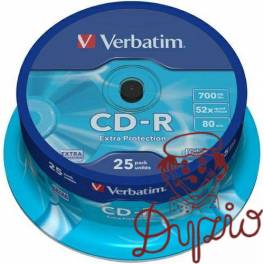 CD-R op// 25szt  700MB VERBATIM 52x 43432 25 szt cake