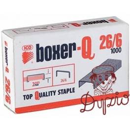 ZSZYWKI SAX B 26/6 ICO BOXER OP 1000 SZT 25 KARTEK ZSZYWKI SAX B 26/6 ICO BOXER OP 1000 SZT 25 KARTEK