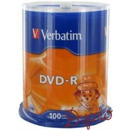 DVD-R   VERBATIM   4.7GB 100 CAKE 43549