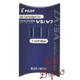 NABOJE DO PILOT V5/V7 SYSTEM NIEB x 3szt BXS-IC-S  CARDRIDGE SYSTEM IC-50-V5- 4902505444456