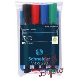 MARKER FLIPCH/TABL.SCHNEIDER MAXX293zest ZESTAW 4 KOL. OKRĄGŁY  2-3 MM  SR129394