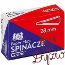 SPINACZ  TRÓJKĄTNY 28MM   10 SZTUK GRAND (10op x 100szt w pud //1000 szt spinaczy) 5903364230128