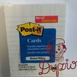 NOTES SAMOP.3M  98 4x73mm. 634RV LINIA SZTYWNE KARTY 50 SZT  BIAŁE
