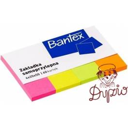 ZAKŁADKA SAMOP.20x50 4 KOL.BANTEX PAPIEROWE 4X40 KARTEK ZAKŁADKA SAMOP.20x50 4 KOL.BANTEX PAPIEROWE 4X40 KARTEK