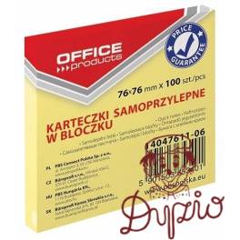 NOTES SAMOP. 76x76 ŻÓŁTY 100K OFFICE 14047611-06 op.216 NOTES SAMOP. 76x76 ŻÓŁTY 100K OFFICE 14047611-06 op.216