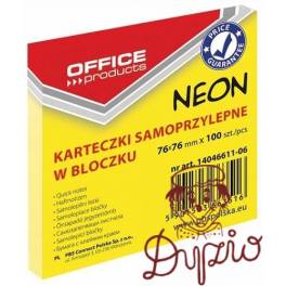 NOTES SAMOP. 76x76 OFFICE NEON ŻÓŁTY 1 X 100 K 14046611-06 NOTES SAMOP. 76x76 OFFICE NEON ŻÓŁTY 1 X 100 K 14046611-06