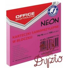 NOTES SAMOP. 76x76 OFFICE NEON RÓŻOWY 1 X 100 K 14046611-13 NOTES SAMOP. 76x76 OFFICE NEON RÓŻOWY 1 X 100 K 14046611-13