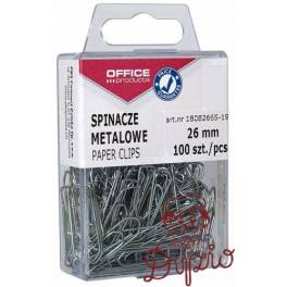 SPINACZ 26MM SREBRNE OFFICE PRODUCT OP PLASTIK // 100SZT  18082665-19