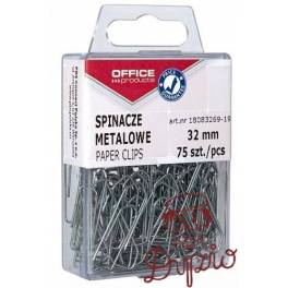 SPINACZ 32MM SREBRNE OFFICE PRODUCT OP PLASTIK / 75SZT  18083269-19