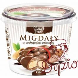 KUBECZKI BAKAL SWEET MIGDAŁY W CZE 150G ABAK-042 W MLECZ. CZEKOLADZIE