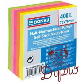 NOTES SAMOP. 76x76 WYSOKI NEON 400K DONAU 5-KOL. 400 KART 757400PL1-99 NOTES SAMOP. 76x76 WYSOKI NEON 400K DONAU 5-KOL. 400 KART 757400PL1-99