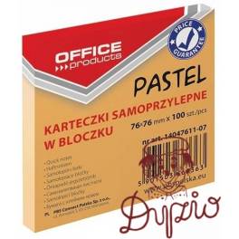 NOTES SAMOP. 76x76 OFFICE PASTEL POMA 1 X 100 K 14047611-07 POMARAŃCZOWY NOTES SAMOP. 76x76 OFFICE PASTEL POMA 1 X 100 K 14047611-07 POMARAŃCZOWY