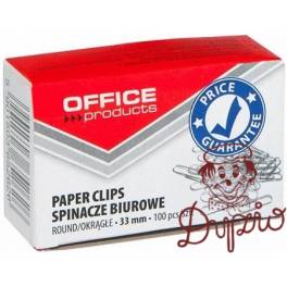 SPINACZ 33MM SREBRNE OFFICE PRODUCT KARTONIK /100 SZT / 18083315-19 SPINACZ 33MM SREBRNE OFFICE PRODUCT KARTONIK /100 SZT / 18083315-19
