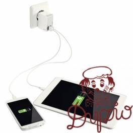 ŁADOWARKA SIECIOWA Z USB 2 PORTY/12W ŁADOWARKA SIECIOWA Z USB 2 PORTY/12W