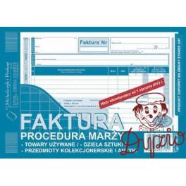 DRUK FAKTURA PROCEDURA MARŻY 195-3 A5 195-3E towary używane itp DRUK FAKTURA PROCEDURA MARŻY 195-3 A5 195-3E towary używane itp