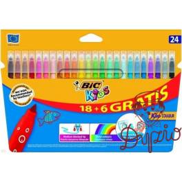 FLAMASTER BIC KID COLOUR 18+6 841803