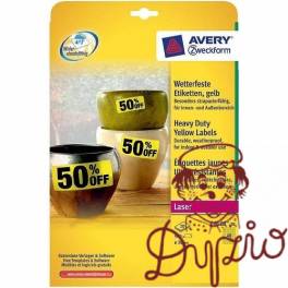 ETYKIETY AVERY ŚR.30mm ŻÓŁTE L6128-20 ETYKIETY AVERY ŚR.30mm ŻÓŁTE L6128-20