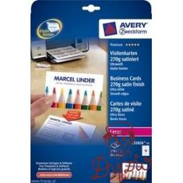 PAPIER WIZYTÓWKOWY AVERY 32026 -25 270g op25 SATYNOWE ULTRA BIAŁE PAPIER WIZYTÓWKOWY AVERY 32026 -25 270g op25 SATYNOWE ULTRA BIAŁE