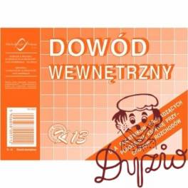 DRUK DOWÓD WEWNĘTRZNY A6 K-13 50k. offset j/w DRUK DOWÓD WEWNĘTRZNY A6 K-13 50k. offset j/w