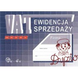 DRUK EWIDENCJA SPRZEDAŻY VAT   A5   Vu-4 offset  album32 str  dwustronny  22 poz