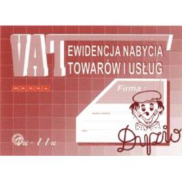 DRUK EWID.ZAK.VAT NAB.TOWiUSŁUG A4 VU-11 offset  album 48 str  dwustronny  26 poz