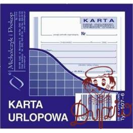 DRUK KARTA URLOPOWA 2/3 A6   507-6 OFFSET  40k