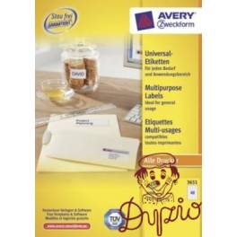 ETYKIETY AVERY 52 5 X29 7 BIAŁE3651/100 4000 etyk. UNIWERSALNE ETYKIETY AVERY 52 5 X29 7 BIAŁE3651/100 4000 etyk. UNIWERSALNE