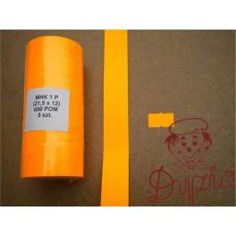 Metka MHK 1 22x12 pomarańczowa  (100 rolek)