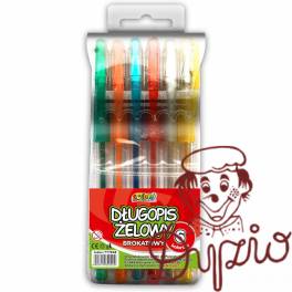 Długopis żelowy brokatowy 6 kolorów Kolori TT7648