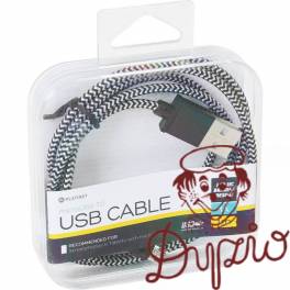 Kabel USB - microUSB PLATINET HERMES 1m 1A pleciony czarny (PUCFB1B)