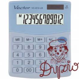 Kalkulator VECTOR VC-812 12p jasno niebieski pastelowy