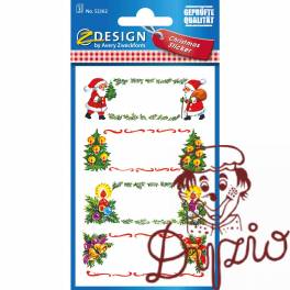 Naklejki Z-Design bożonarodzeniowe - na prezenty, do opisu ręcznego 52362 AVERY ZWECKFORM