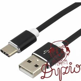 Kabel USB - USB-C EVERACTIVE 1,5m 3A silikonowy czarny (CBS-1.5CB)