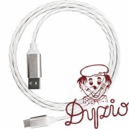 Kabel USB - Lightning PLATINET 1m 2A LED biały (45737)