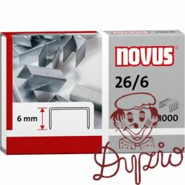 Zszywki 26/6 NOVUS (1000szt) 040-0056 Zszywki 26/6 NOVUS (1000szt) 040-0056