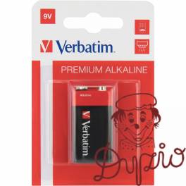 Bateria VERBATIM Premium Alkaline 9V/6LR61 alkaliczna blister (49924)
