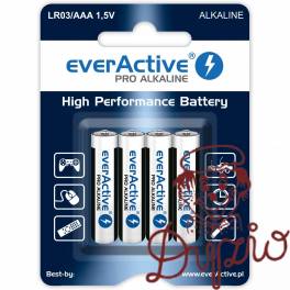 Bateria EVERACTIVE Pro Alkaline AAA/LR03 alkaliczna blister (4szt)