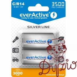 Akumulatorek Ni-MH EVERACTIVE Silver Line C/HR14 3000mAh blister (2szt)