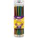 Ołówek z gumką HB w kolorowe paski (36szt) SSC279 STRIGO