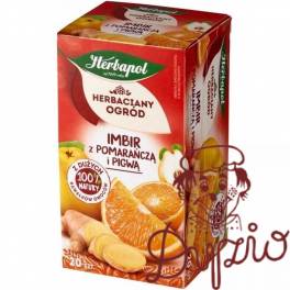 Herbata HERBAPOL owocowo-ziołowa (20 tb) Imbir z Pomarańczą i Pigwą 50g HERBACIANY OGRÓD