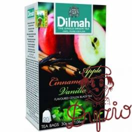Herbata DILMAH (20 torebek) czarna z aromatem Jabłko, Cynamon i Wanilia