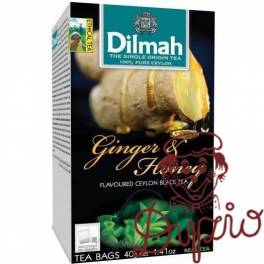Herbata DILMAH (20 torebek) czarna z aromatem Imbiru i Miodu 30g