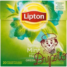 Herbata LIPTON PIRAMID (20 torebek) zielona z miętą GREEN TEA INTENSE MINT
