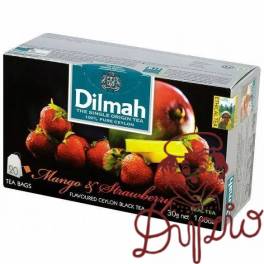 Herbata DILMAH (20 torebek) czarna z aromatem Mango & Truskawka