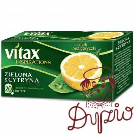 Herbata VITAX INSPIRATIONS (20 torebek) zielona z cytryną 30g zawieszka