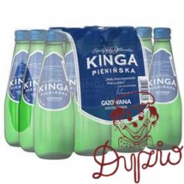 Woda mineralna KINGA PIENIŃSKA 0,3l (12szt) gazowana butelka szkło