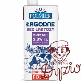 Mleko POLMLEK UHT ŁAGODNE bez laktozy 2% 1L