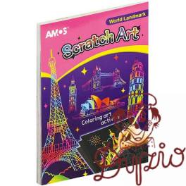Karty do zdrapywania SCRATCH ART 10x14cm SA4-FA14 AMOS