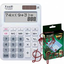 Kalkulator dwuliniowy TR-1223DB-W biały TOOR 120-1900