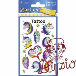 Naklejki tatuaże dla dzieci JEDNOROŻEC 56767 Z-DESIGN KIDS TATTOO AVERY ZWECKFORM